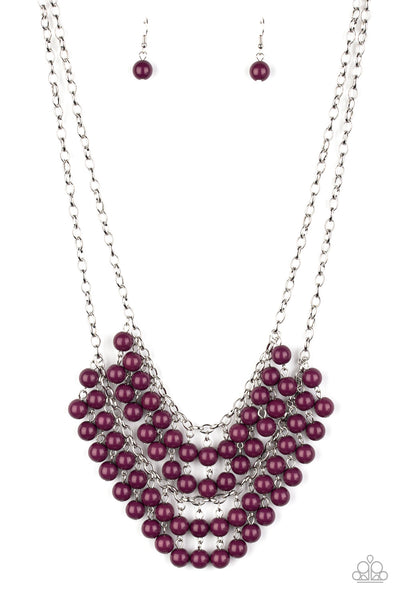 Bubbly Boardwalk - Purple Necklace