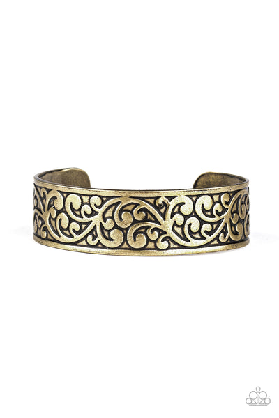 Read The VINE Print - Brass Bracelet