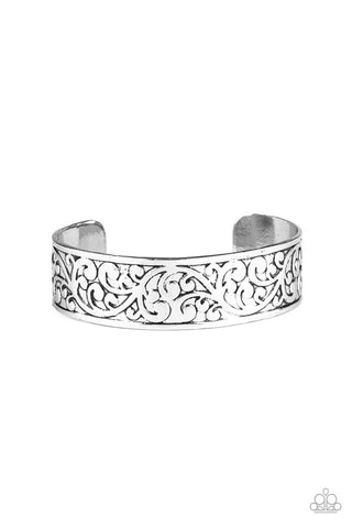 Read The VINE Print - Silver Bracelet