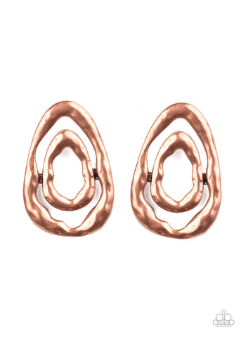 Ancient Ruins - Copper Post Earrings