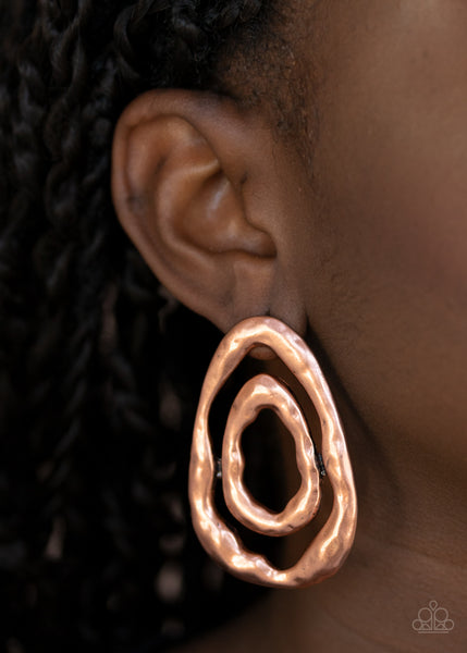 Ancient Ruins - Copper Post Earrings