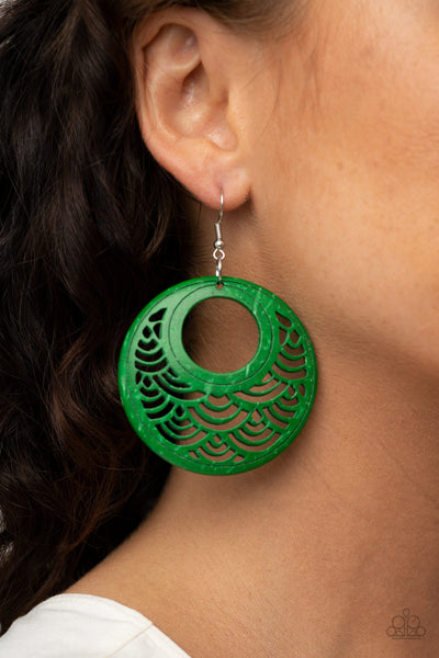 Tropical Canopy - Green Earrings