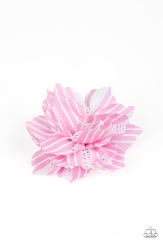 STRIPE For The Picking - Pink Hair Clip