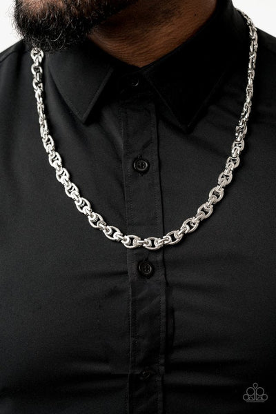 Grit and Gridiron - Silver Mens Necklace