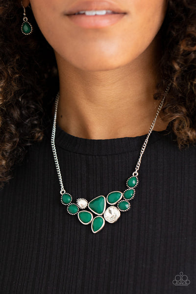 Breathtaking Brilliance - Green Necklace