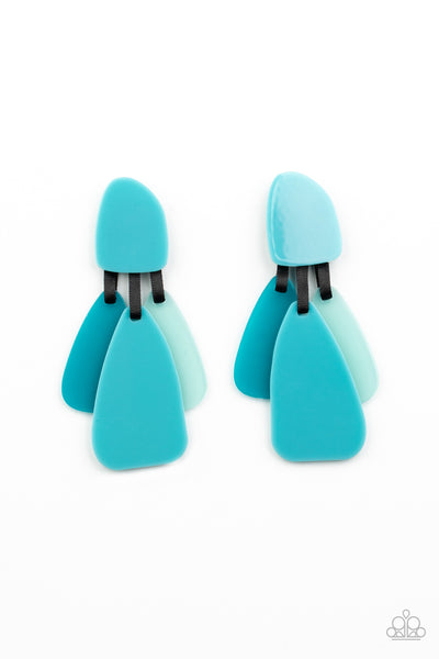 All FAUX One - Blue Post Earrings