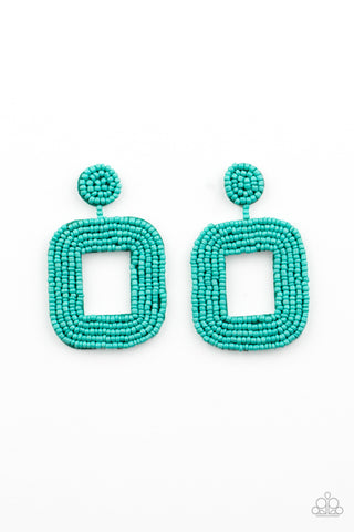 Beaded Bella - Blue Post Earrings