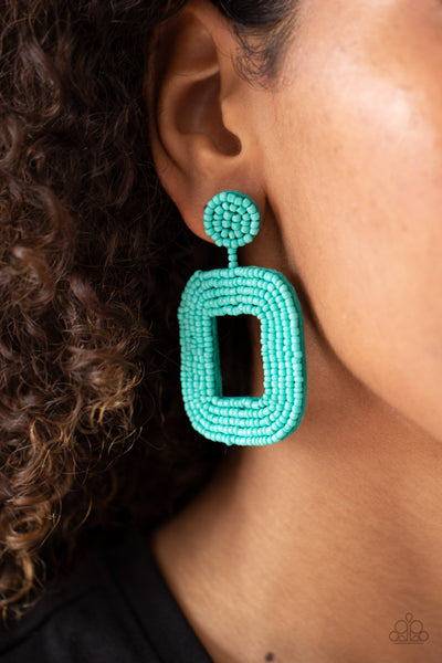 Beaded Bella - Blue Post Earrings