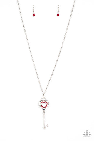 Unlock Your Heart - Red Necklace