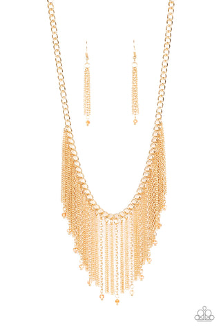 Cue The Fireworks - Gold Necklace