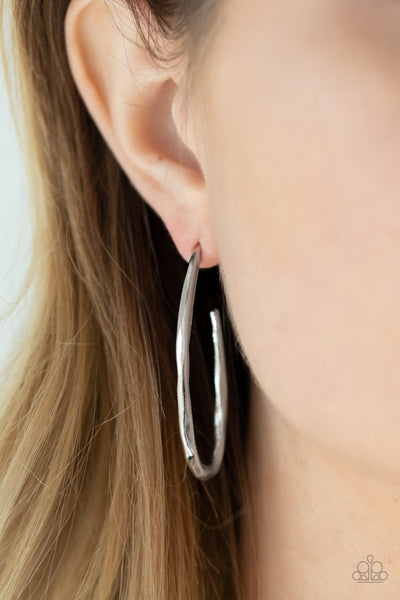 Totally Hooked - Silver Earrings