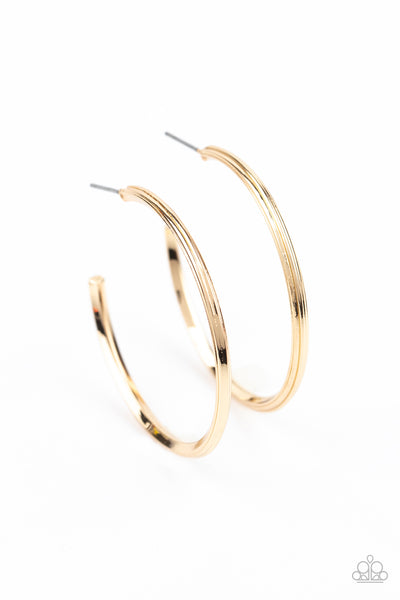 Chic As Can Be - Gold Earrings