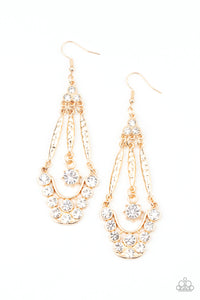 High-Ranking Radiance - Gold Earrings