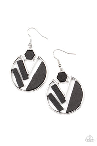 Petrified Posh - Black Earrings