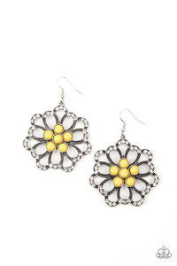 Dazzling Dewdrops - Yellow Earrings