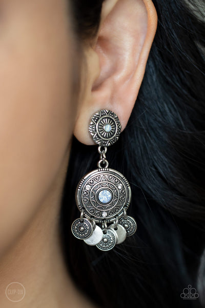 A DREAMCATCHER Come True - Blue Clip-On Earrings