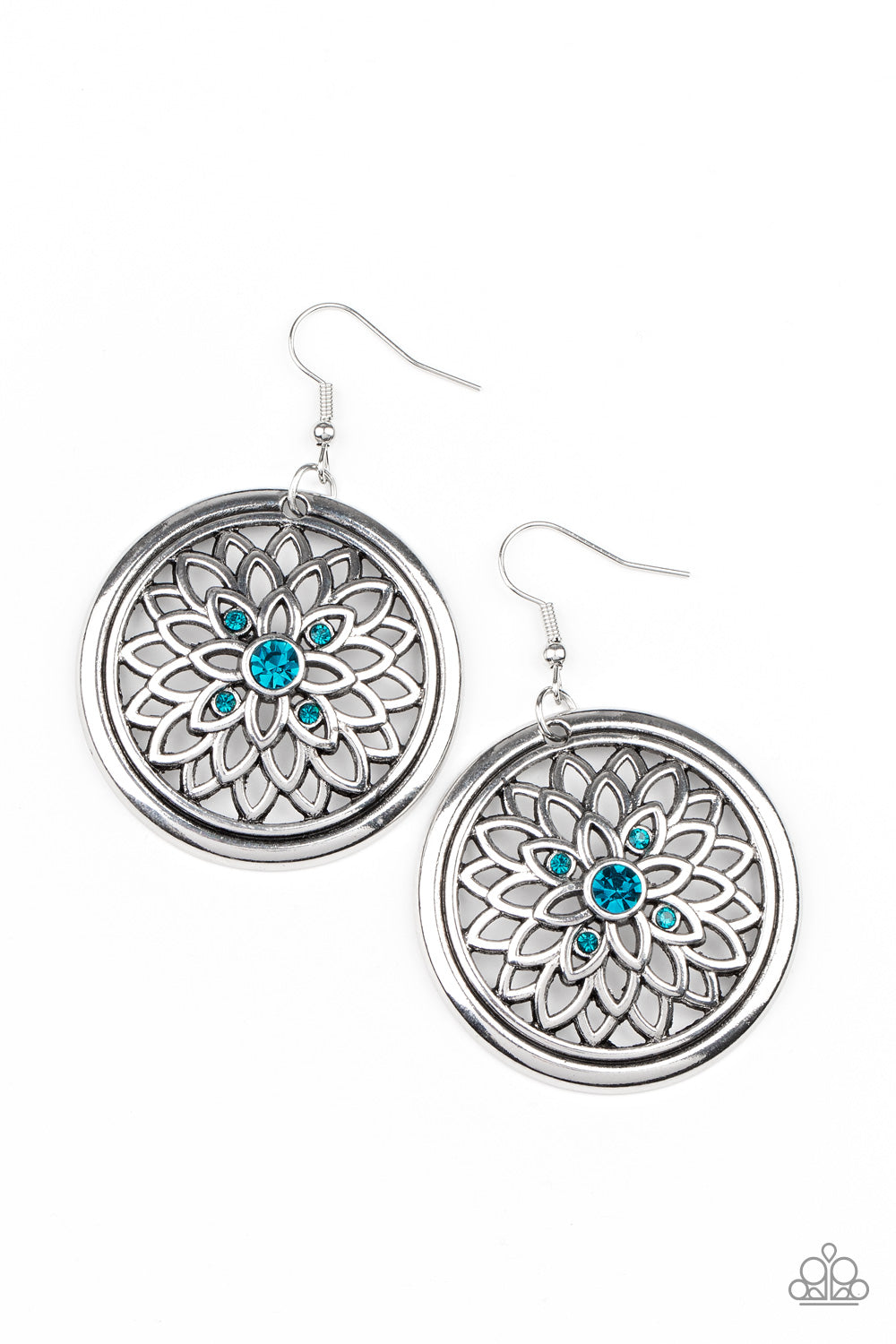 Mega Medallions - Blue Earrings