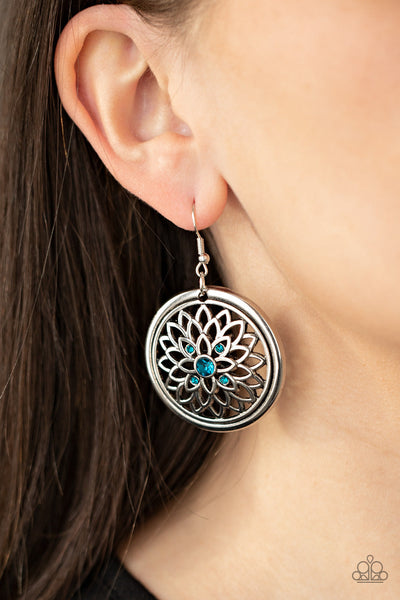 Mega Medallions - Blue Earrings