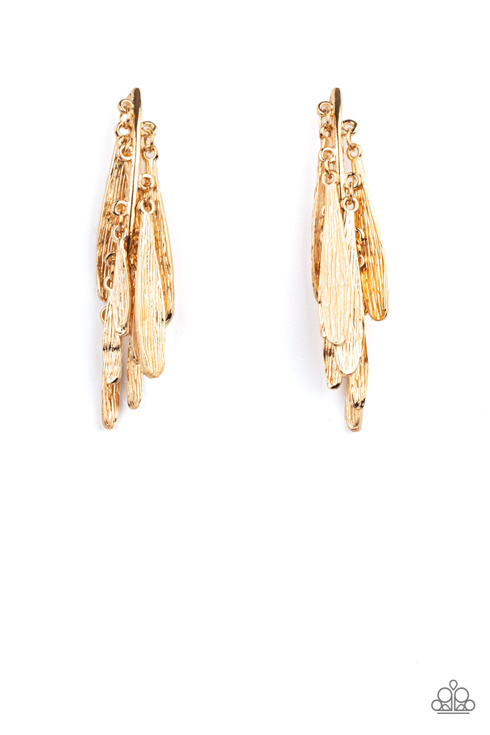 Pursuing The Plumes - Gold Post Earrings