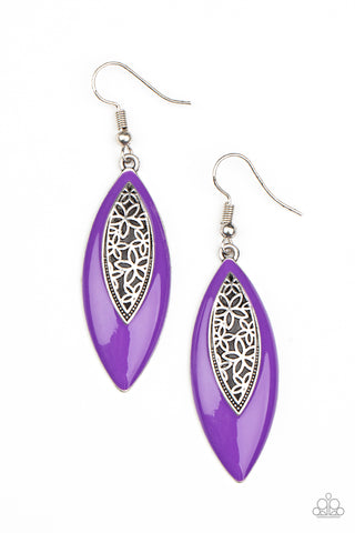 Venetian Vanity - Purple Earrings