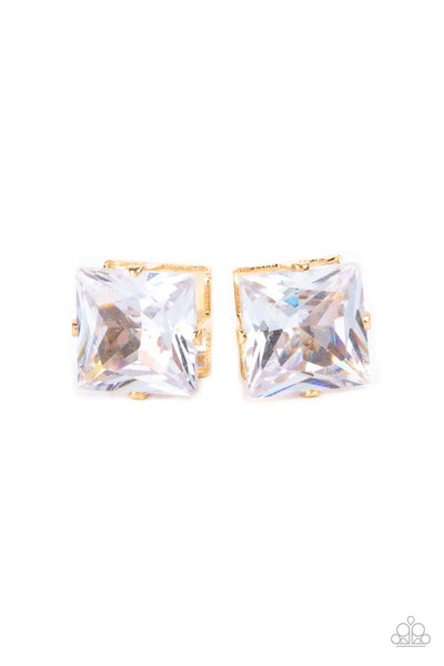 Times Square Timeless - Gold Post Earrings