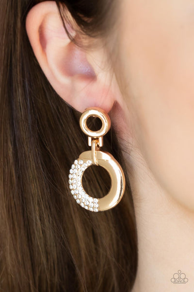 Modern Motivation - Gold Post Earrings