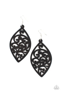 Coral Garden - Black Earrings