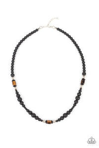 Stone Synchrony - Brown Mens Necklace