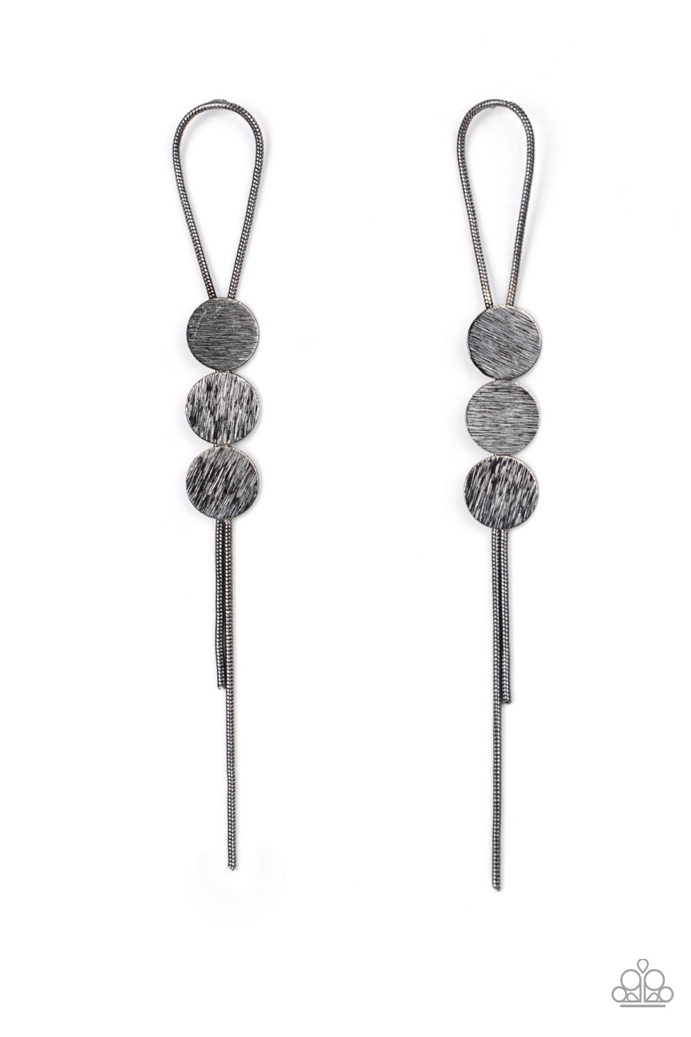 Bolo Beam - Black Post Earrings