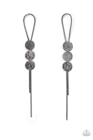 Bolo Beam - Black Post Earrings