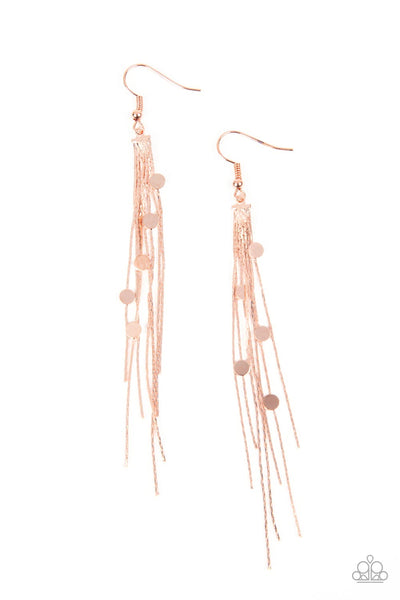 Cosmic Cascade - Copper Earrings